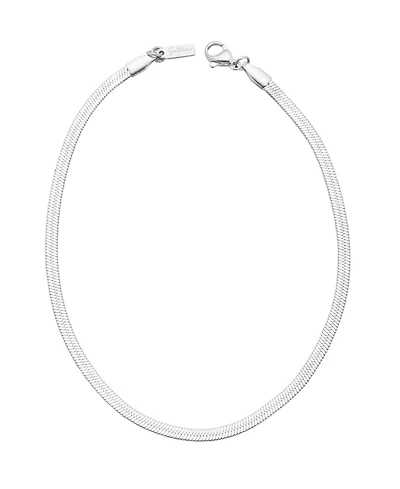 St. Moran Tarnish-Resistant Silver 3mm Herringbone Chain Edie Anklet