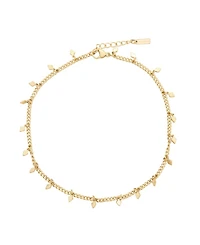 St. Moran Tarnish-Resistant Gold Curb Chain Diamond Dangle Sabrina Anklet