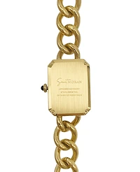 St. Moran Tarnish-Resistant Gold-Plated Stainless Steel Moran Chain Watch 19mmx25mm