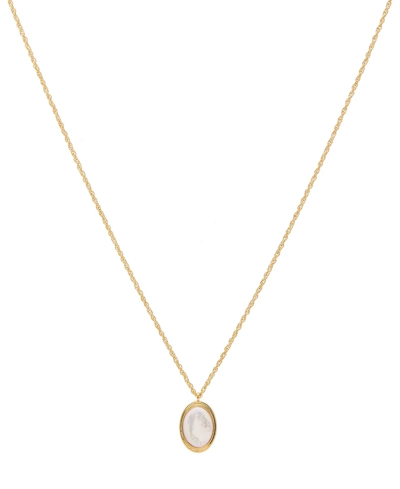 St. Moran Gold Imitation Pearl Oval Olivia Pendant Necklace