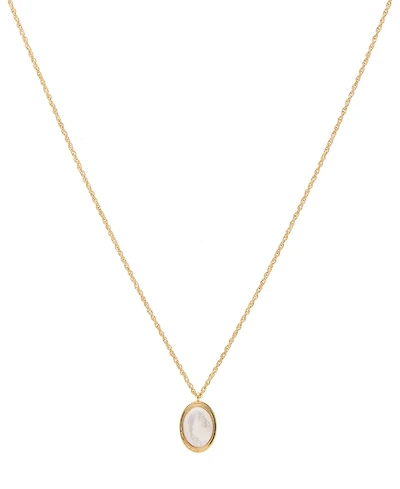 St. Moran Gold Imitation Pearl Oval Olivia Pendant Necklace