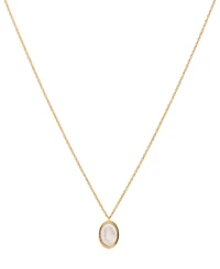 St. Moran Gold Imitation Pearl Oval Olivia Pendant Necklace