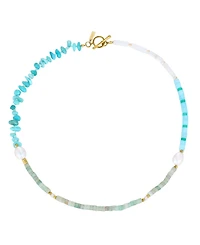 St. Moran Tarnish-Resistant Natural Freshwater Pearl Mixed Bead Augustine Necklace
