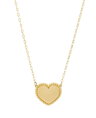 Macy's Heart Pendant Necklace in 10k Yellow Gold