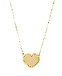Macy's Heart Pendant Necklace in 10k Yellow Gold