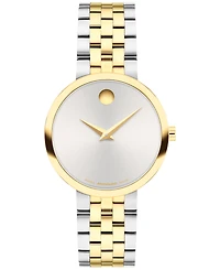 Movado Women's Museum Classic Swiss Quartz Stainless Steel Light Yellow Pvd Steel Watch 29.50mm