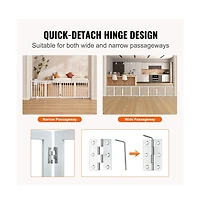 Ruie Freestanding 4 Panel Foldable Pet Gate 24 in Tall x 80 in Wide