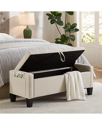 Flynama Linen Storage Ottoman Bench