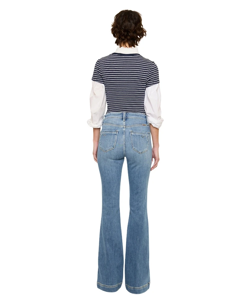 KanCan Women's Rachel High Rise Flare Jeans