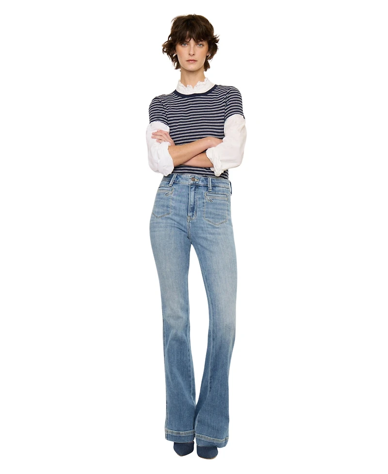 KanCan Women's Rachel High Rise Flare Jeans