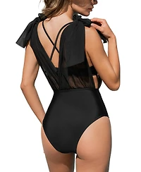 Cupshe Women's V-Neck Adjustable Strap Bikini Swimsuit Set