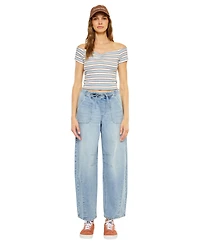 KanCan Women's Starlet Ultra High Rise Horseshoe Pull-On Pants
