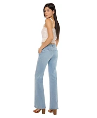 KanCan Women's Islan High Rise Wide Flare Jeans