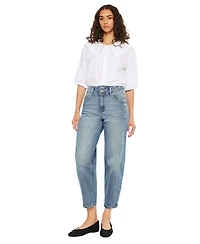 KanCan Women's Usa Juniors' Jane Ultra High-Rise Slim Barrel Jeans