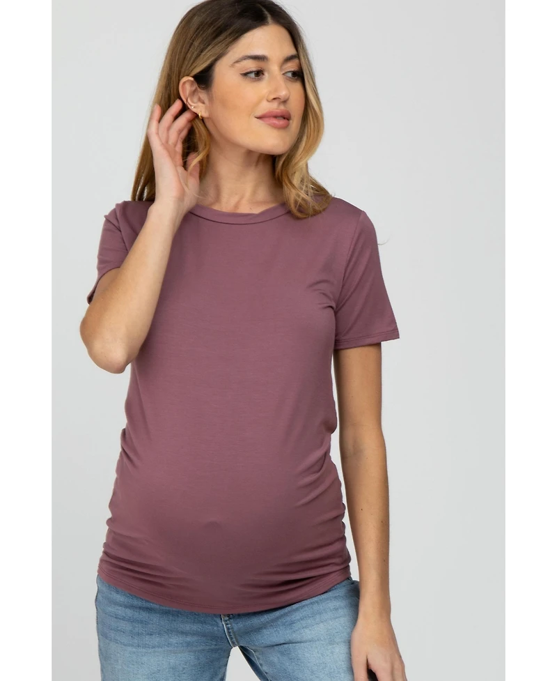 Pinkblush Maternity Blue Basic Short Sleeve Top