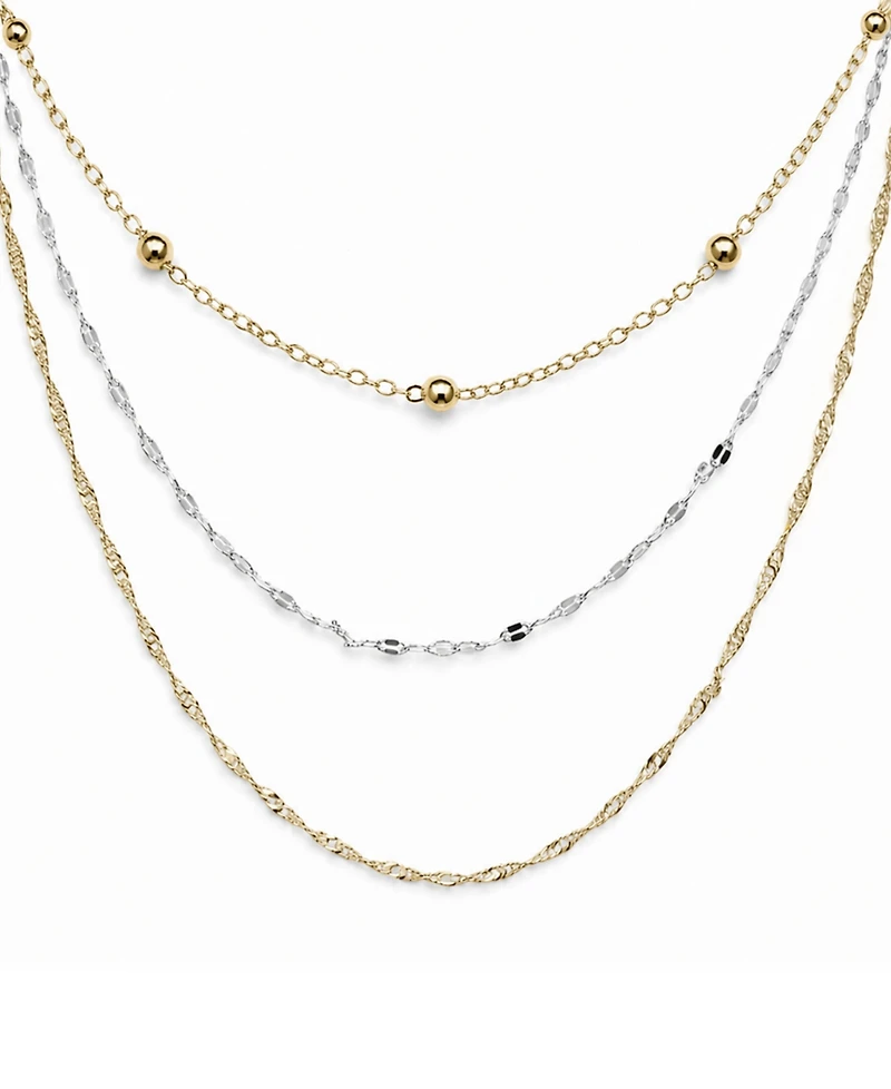 And Now This Silver Plated Multi-Chain 18" Layered Statement Necklace
