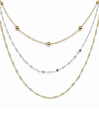 And Now This Silver Plated Multi-Chain 18" Layered Statement Necklace