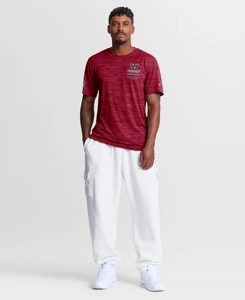 Nike Men's Burgundy Washington Commanders Sideline Double Covered Dri-fit Velocity T-Shirt