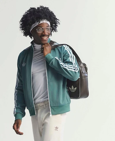 Adidas Men's Green Jamaica National Team Bob Marley Originals Full-Zip Track Jacket
