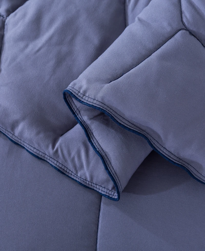 St. James Home Honeycomb Down Alternative Contrast Trim Blanket