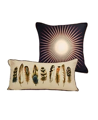 Donna Sharp Mojave Red Feather Decorative Pillow, 11" x 22"
