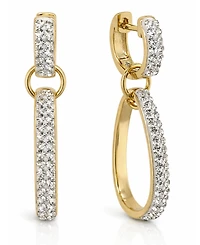 And Now This Crystal Drop Hinged Hoop Earrings