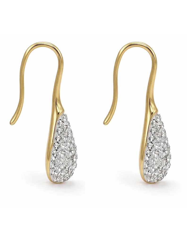 And Now This Crystal Paved Drop Wire Hook Earrings