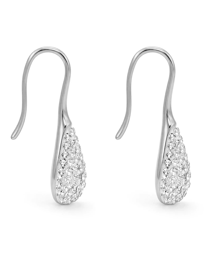 And Now This Crystal Paved Drop Wire Hook Earrings