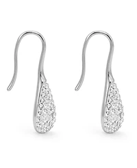 And Now This Crystal Paved Drop Wire Hook Earrings
