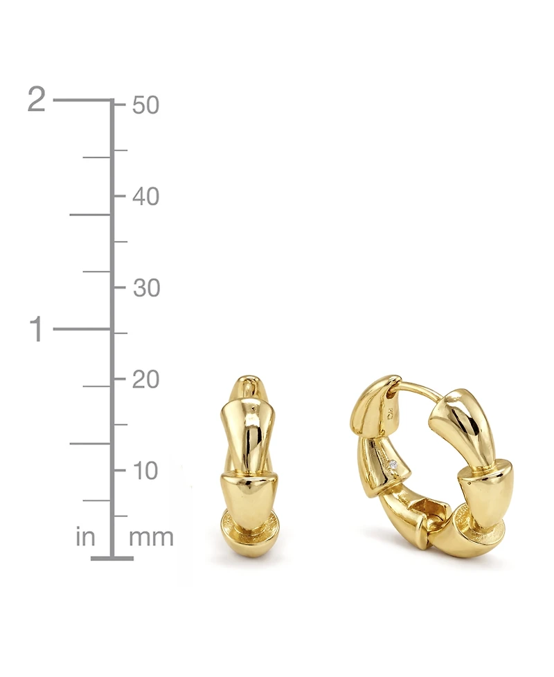 And Now This Graduated Point Hinged Hoop Earrings