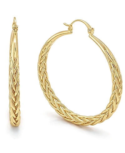 And Now This Braided Click Top Hoop Earrings