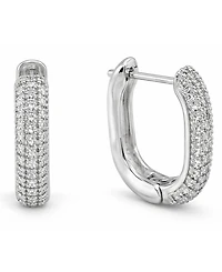 And Now This Cubic Zirconia Hinged Hoop Earring