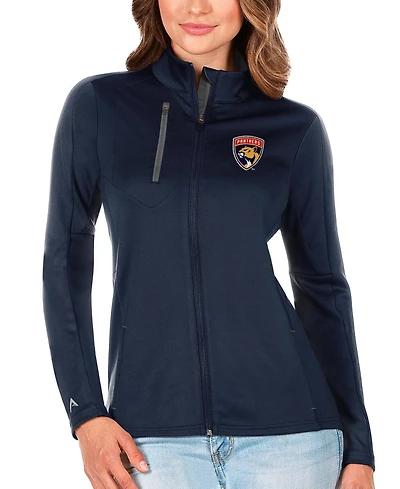Antigua Women's Navy/Charcoal Florida Panthers Generation Full-Zip Pullover Jacket