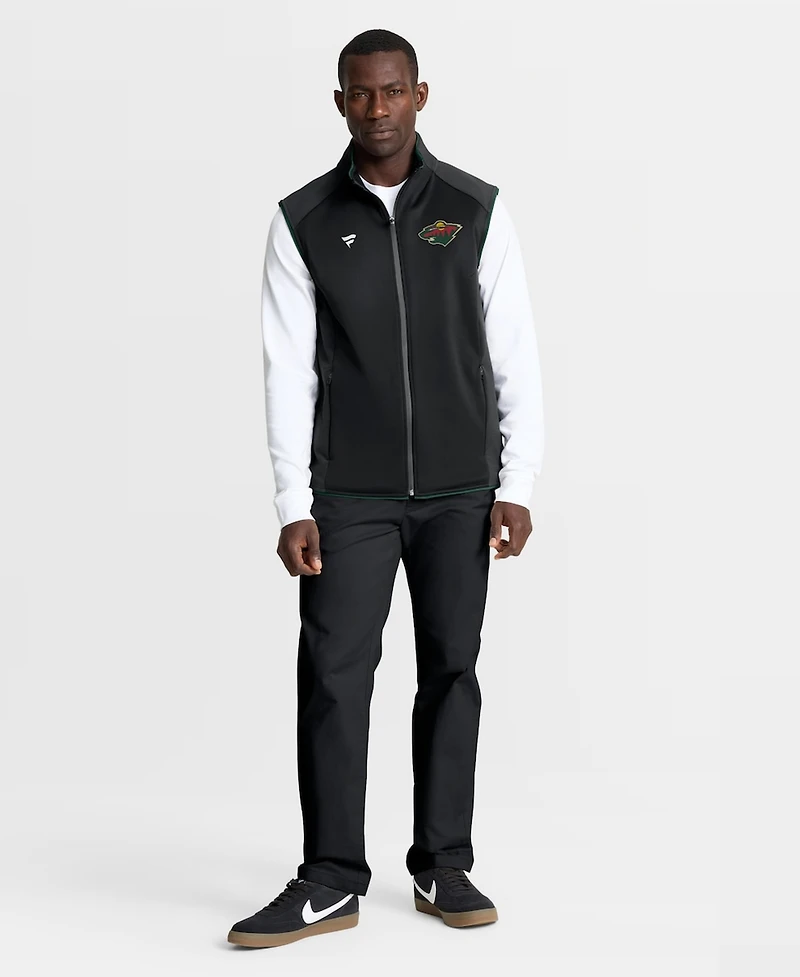 Fanatics Men's Black Minnesota Wild Authentic Pro Rink Full-Zip Vest