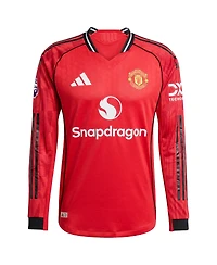 Adidas Men's Kobbie Mainoo Red Manchester United Home 2025/26 Authentic Player Long Sleeve Jersey