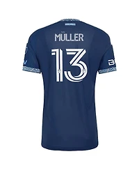Adidas Men's Thomas Muller Blue Vancouver Whitecaps Fc 2026 The Coastal Jersey On-Field Authentic Patch