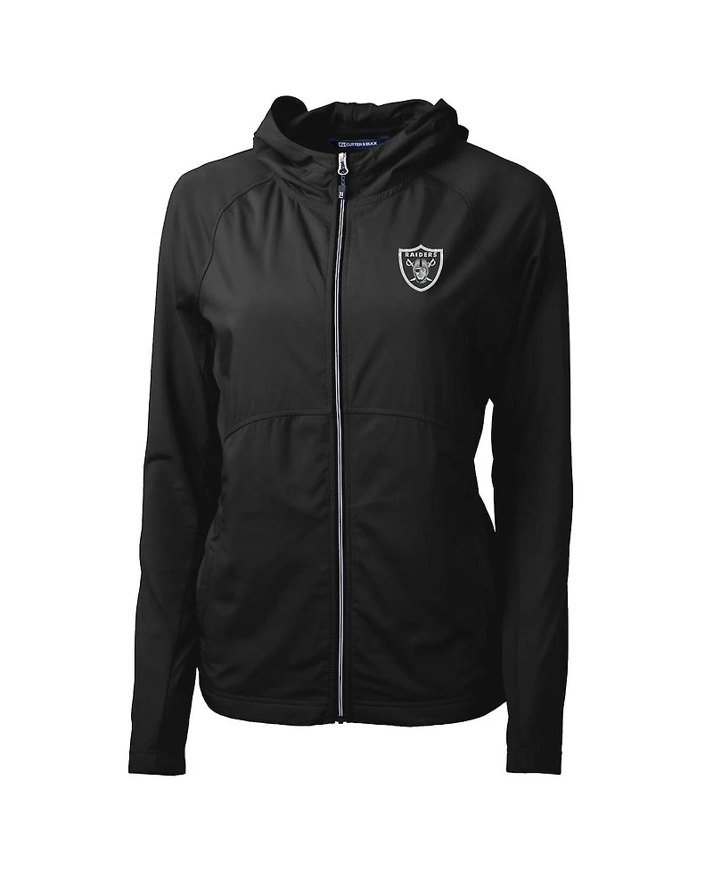 Cutter & Buck Women's Black Las Vegas Raiders Adapt Eco Knit Full-Zip Hoodie