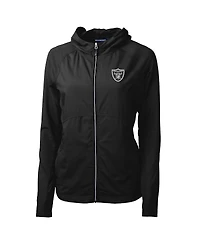 Cutter & Buck Women's Black Las Vegas Raiders Adapt Eco Knit Full-Zip Hoodie