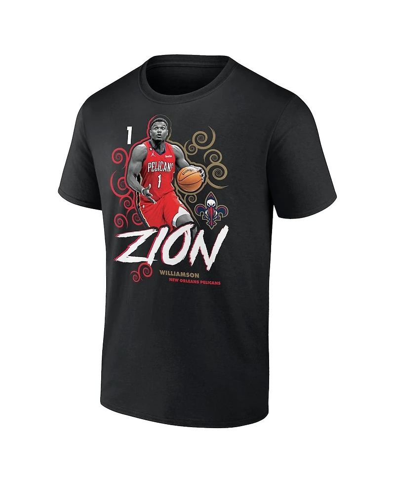 Fanatics Mto Label Men's Zion Williamson Black New Orleans Pelicans Competitor T-Shirt