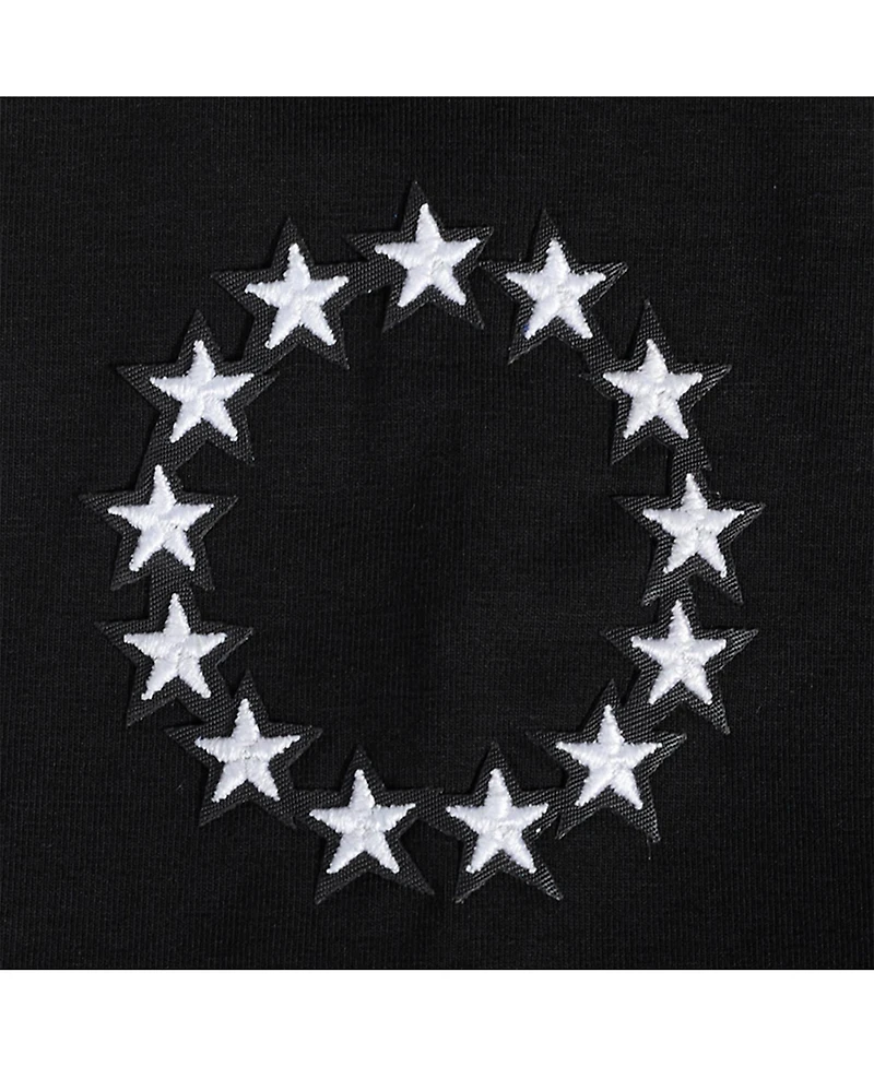Pro Standard Women's Black Philadelphia 76ers Jewels Boxy Cropped T-Shirt