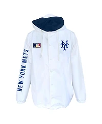 Mitchell & Ness Men's White New York Mets Big Tall Full-Snap Hooded Jacket