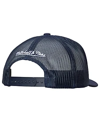 Mitchell & Ness Men's White/Deep Sea Blue Seattle Kraken Gridlock Trucker Adjustable Hat