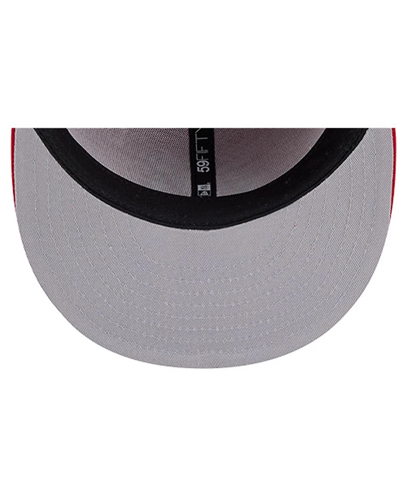 New Era Men's Red Jersey Devils Injection Dog Ear Classic Fitted Hat