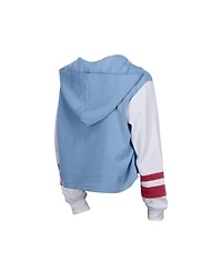 New Era Women's Light Blue Philadelphia Phillies Boxy Lace-Up Hoodie