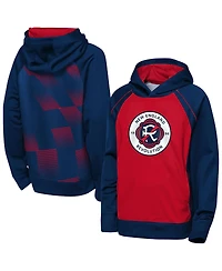 Outerstuff Big Boys and Girls Red/Navy New England Revolution Striker Fleece Hoodie