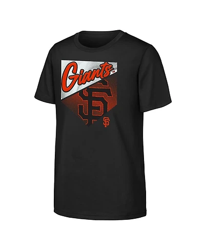 Outerstuff Big Boys and Girls Black San Francisco Giants Prime Plate T-Shirt