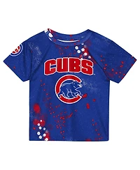 Outerstuff Preschool Royal Chicago Cubs Pinch Hitter Infielder T-Shirt and Shorts Set