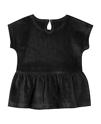 Outerstuff Toddler Girls Black Baltimore Orioles Hop Base Fashion T-Shirt and Shorts Set