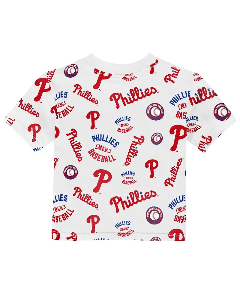 Outerstuff Toddler White Philadelphia Phillies Run Down T-Shirt