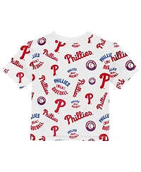 Outerstuff Toddler White Philadelphia Phillies Run Down T-Shirt
